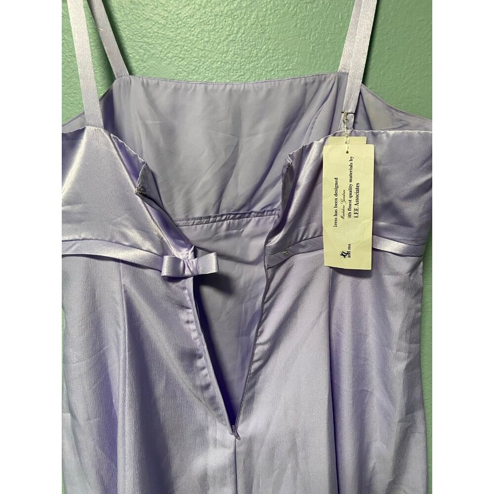 NWT Vintage Mori Lee Women's Plus Size Lavender Purple Bow‎ Dress Size 20 - Picture 4 of 11
